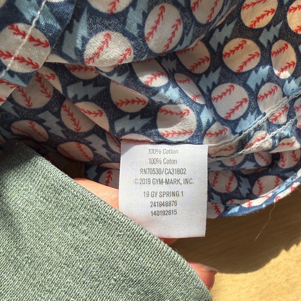 Gymboree Kids  Baseball Patterned Button Up Shirt Size 12-18M - Picture 4 of 4